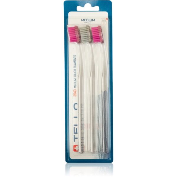 TELLO 3940 Medium 3pack perie de dinti 3 buc-Țena
