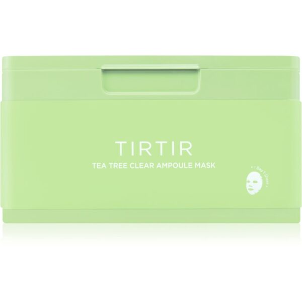 TIRTIR Ampoule Mask Tea Tree Clear mască textilă calmantă pentru pielea problematica 30 buc-Țena