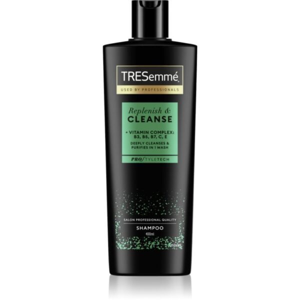 TRESemmé Replenish & Cleanse șampon pentru păr gras cu vitamine Pro Style Technologie™ 400 ml-ro