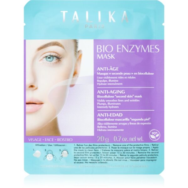 Talika Bio Enzymes Mask Anti-Age mască facială de pânză cu efect anti-rid 20 g-Țena