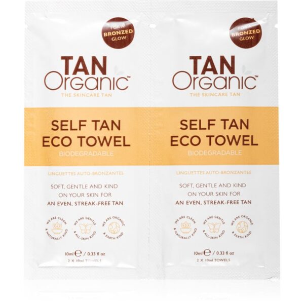 TanOrganic The Skincare Tan șervețel autobronzant 2x10 ml-Țena
