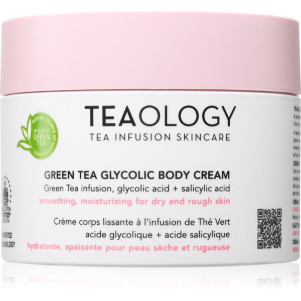 Teaology Green Tea Glycolic Body Cream crema de corp hidratanta cu efect de netezire 260 ml-ro
