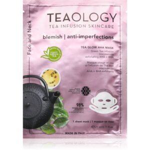 Teaology Tea Glow Blemish AHA Purifying Mask masca de celule cu efect de curatare si reimprospatare pentru gat si decolteu 21 ml-ro