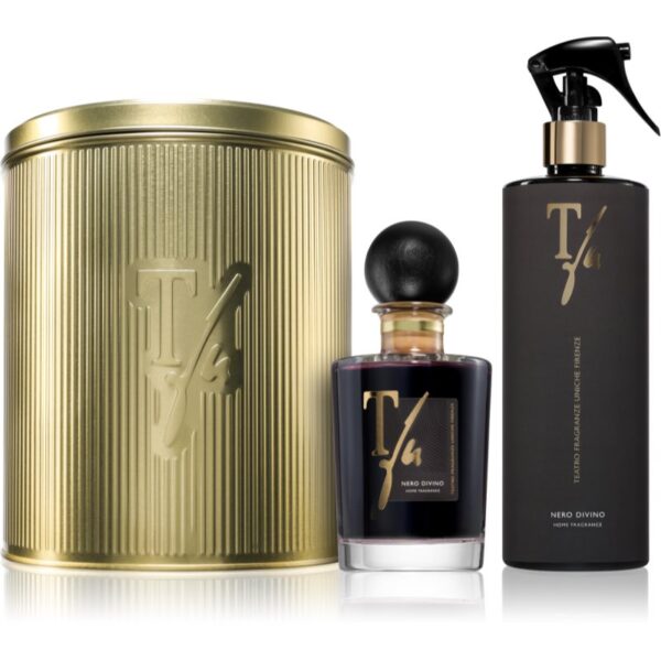 Teatro Fragranze Gold Tin Box Nero Di vino set cadou cutie de metal 1 buc-Țena
