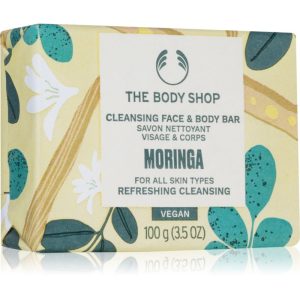 The Body Shop Moringa Cleansing Bar săpun solid pentru fata si corp 100 g-Țena