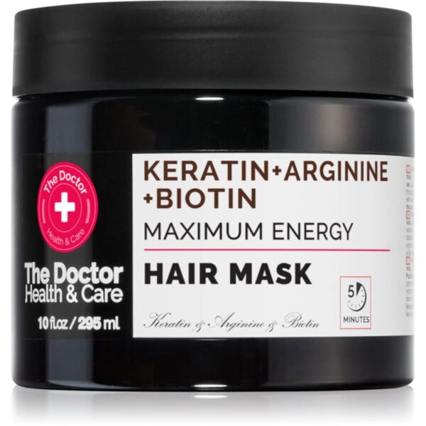 The Doctor Keratin + Arginine + Biotin Maximum Energy masca cu keratina pentru păr 295 ml-ro