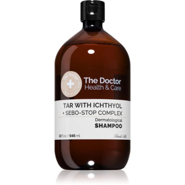 The Doctor Tar with Ichthyol + Sebo-Stop Complex șampon pentru dermatită seboreică și cazuri severe de mătreață 946 ml-Țena