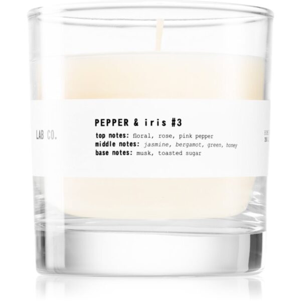 The Olphactory Lab Co. Pepper & Iris lumânare parfumată 200 g-ro