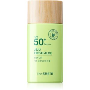 The Saem Jeju Fresh Aloe Sun gel pentru plaja cu aloe vera SPF 50+ 50 g-Țena