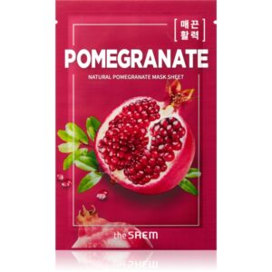 The Saem Natural Mask Sheet Pomegranate Masca facelift intens și  de strălucire 21 ml-Țena