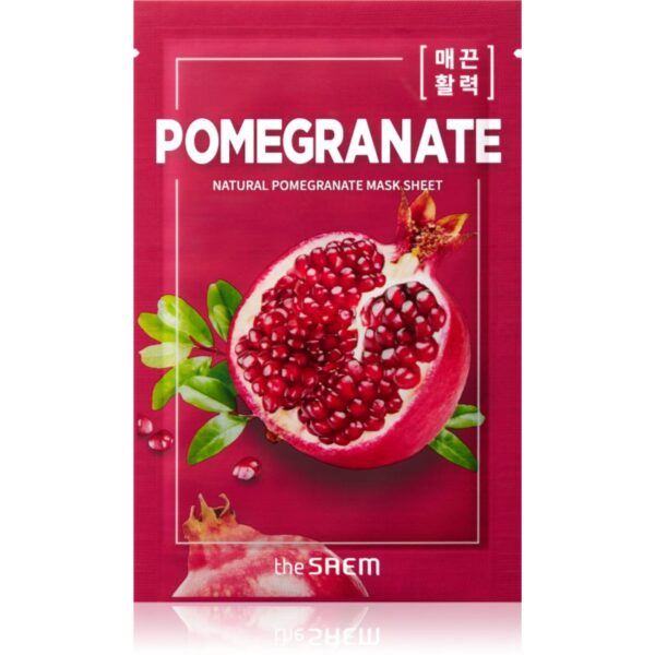 The Saem Natural Mask Sheet Pomegranate Masca facelift intens și  de strălucire 21 ml-Țena