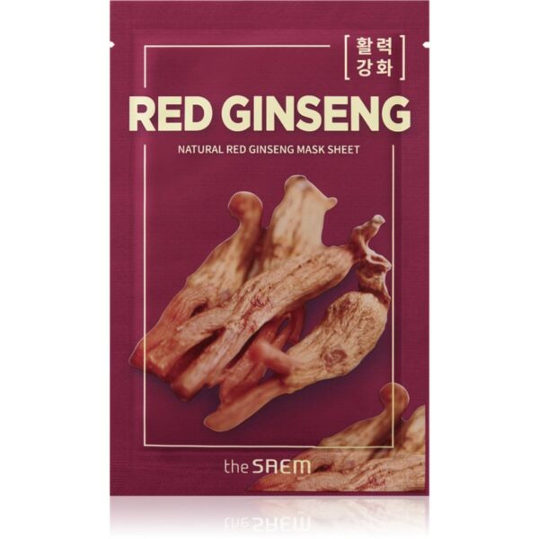 The Saem Natural Mask Sheet Red Ginseng masca de celule cu ingrijire completa 21 ml-ro
