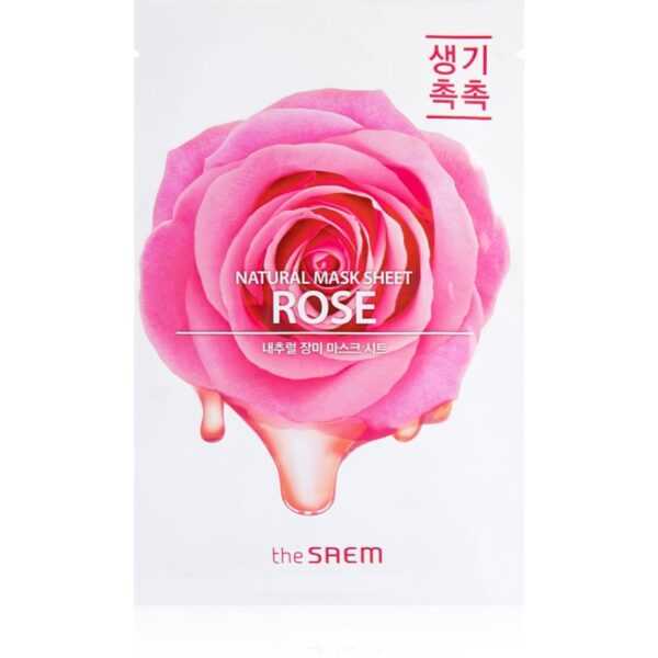 The Saem Natural Mask Sheet Rose Masca hidratanta cu efect revitalizant sub forma de foaie 21 ml-ro