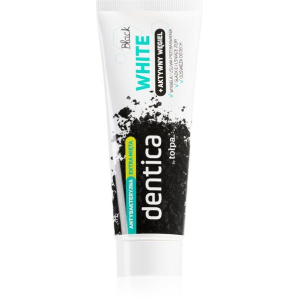Tołpa Dentica Black White Pasta de dinti albire cu cărbune activ 75 ml-ro
