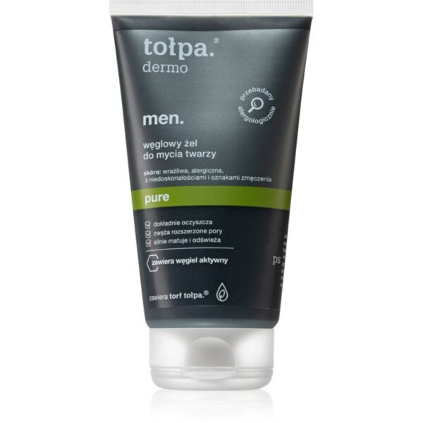 Tołpa Dermo Men Pure Gel facial de curatare cu cărbune activ 150 ml-Țena