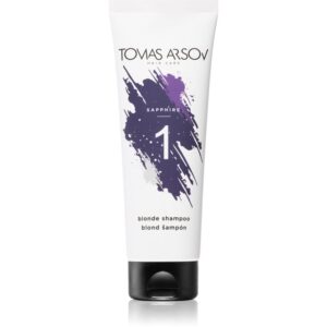 Tomas Arsov Sapphire Blonde Shampoo șampon pentru neutralizarea tonurilor de galben pentru păr în nuanțe reci de blond
