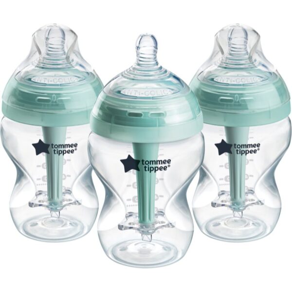 Tommee Tippee Advanced Anti-Colic biberon pentru sugari anti-colici cu autosterilizare Slow Flow 0m+ 3x260 ml-ro