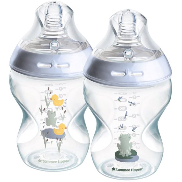 Tommee Tippee Natural Start Anti-Colic biberon pentru sugari Slow Flow 0m+ Frog 2x260 ml-ro