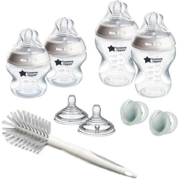 Tommee Tippee Natural Start Anti-Colic set pentru bebeluși cu autosterilizare 0 m+ White-Țena