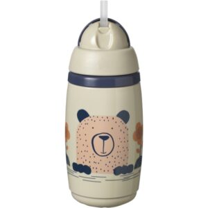 Tommee Tippee Superstar Insulated Straw Grey ceasca cu pai pentru copii 12m+ 266 ml-Țena