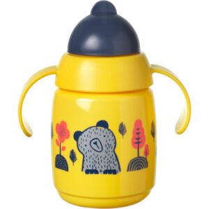 Tommee Tippee Superstar Straw Cup Yellow ceasca cu pai pentru copii 6 m+ 300 ml-Țena