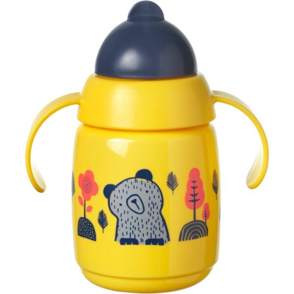 Tommee Tippee Superstar Straw Cup Yellow ceasca cu pai pentru copii 6 m+ 300 ml-Țena