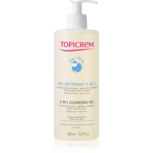 Topicrem BABY My 1st Cleansing Gel 2in1 gel de duș pentru corp și păr pentru nou-nascuti si copii 500 ml-Țena