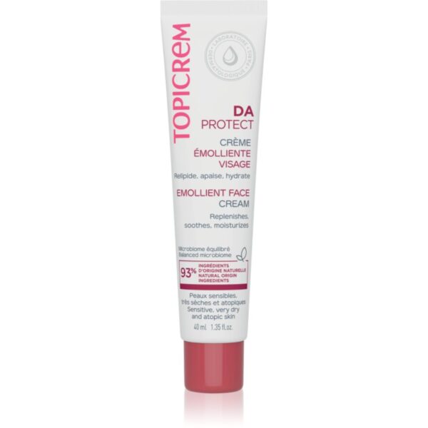 Topicrem DA Emollient Face Cream crema emolienta pentru piele uscata spre atopica 40 ml-Țena