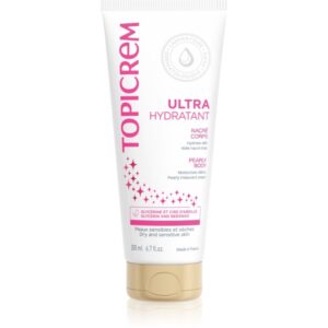 Topicrem UH BODY Ultra-Moisturizing Pearly Body lapte de corp piele sensibilă stralucire de perla 200 ml-ro