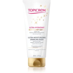 Topicrem UH BODY Ultra-Moisturizing Sparkling Body lapte de corp intens hidratant cu particule stralucitoare 200 ml-Țena