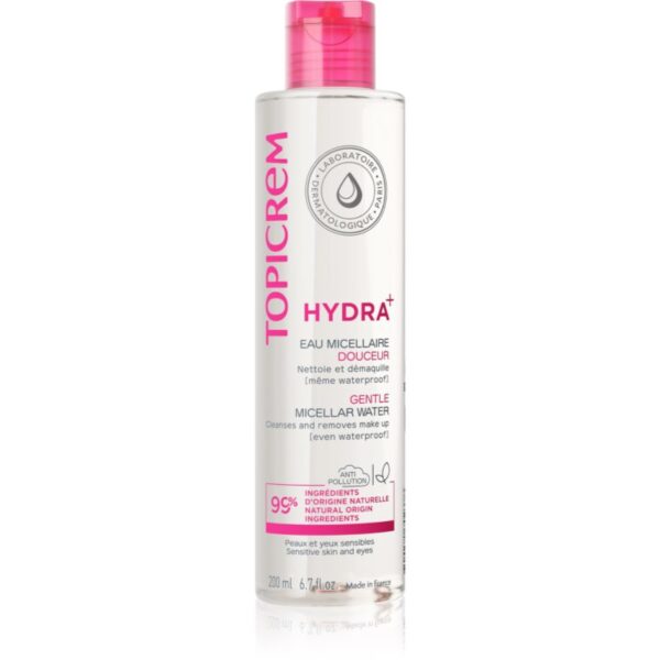 Topicrem UH FACE Gentle Micellar Water apă micelară pentru curățare blânda pentru piele si ochi sensibili 200 ml-Țena
