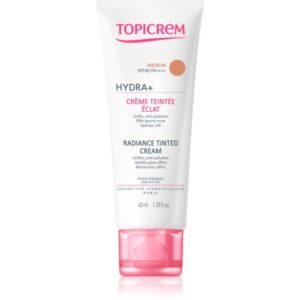 Topicrem UH FACE HYDRA+ Radiance Tinted Cream cremă hidratantă nuanțatoare SPF 40 culoare Medium 40 ml-Țena