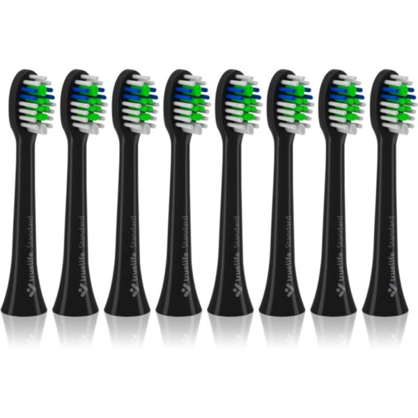 TrueLife SonicBrush Compact Black Standard capete de schimb pentru periuta de dinti TrueLife SonicBrush Compact-series Black 8 buc-Țena