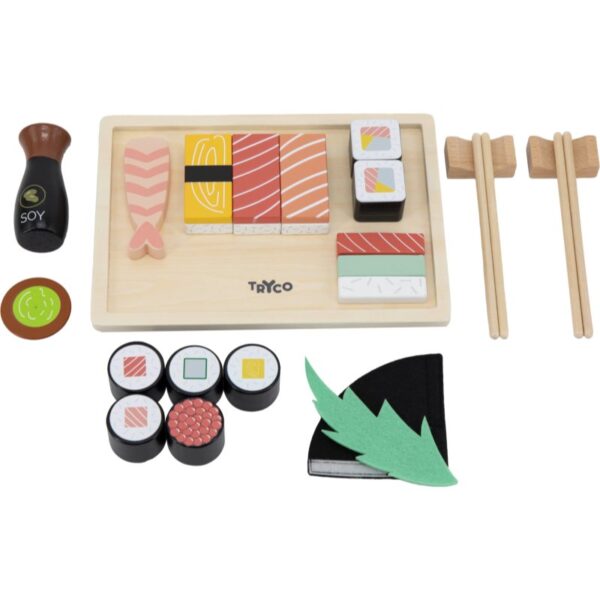 Tryco Wooden Sushi Set jucarie din lemn 18m+ 1 buc-ro
