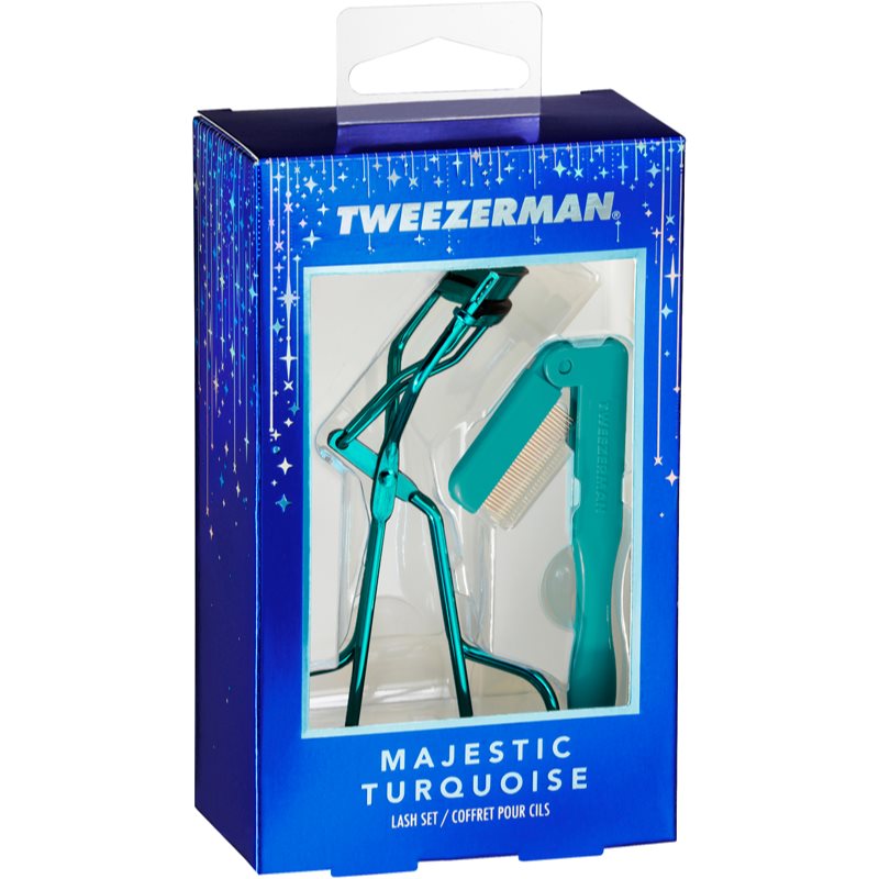Tweezerman Majestic Turquoise set cadou pentru gene-Țena