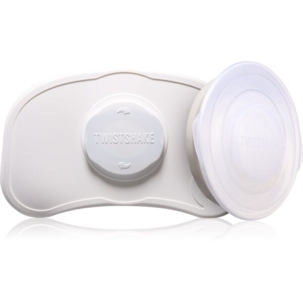 Twistshake Click-mat Mini + Plate suport cu farfurie White 2 buc-Țena