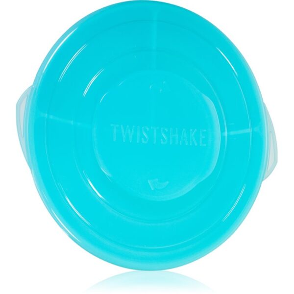 Twistshake Divided Plate farfurie compartimentată cu capac Blue 6 m+ 1 buc-Țena