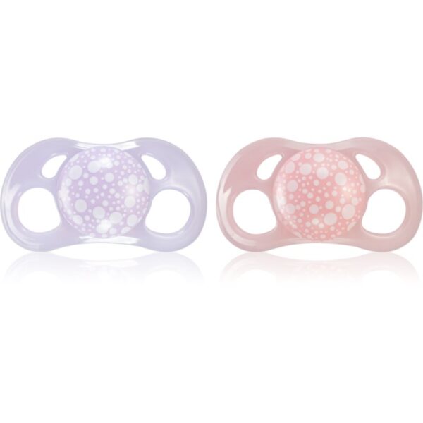 Twistshake Orthodontic 6m+ suzetă Pink+Purple 2 buc-Țena