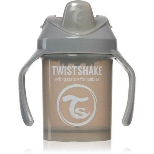 Twistshake Training Cup Grey cană pentru antrenament 4 m+ 230 ml-Țena