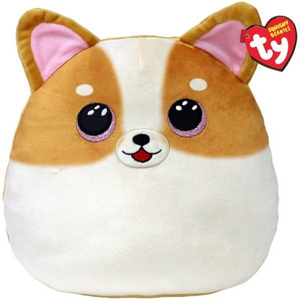 Ty Squishy Beanies Muffin pernuță de pluș Dog 3y+ 30 cm-Țena
