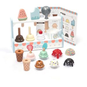 UMU Toys Ice cream set jucărie cu activități din lemn 3y+ 1 buc-Țena