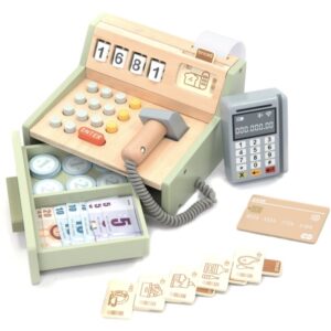 UMU Toys Wooden Cash Register jucărie cu activități din lemn 3y+ 1 buc-ro