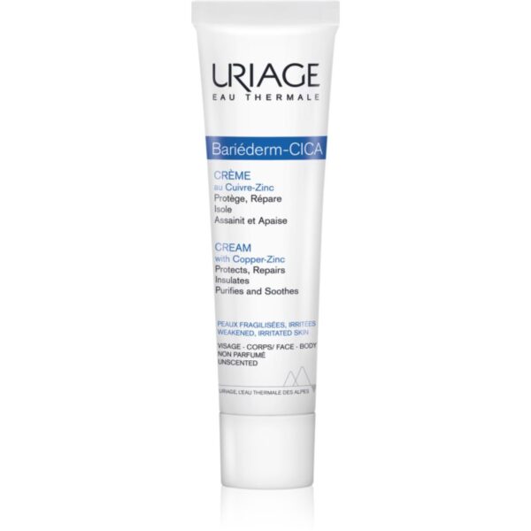 Uriage Bariéderm Cica-Cream with Copper-Zinc cremă reparatoare cu cupru și zinc cu Panthenol 40 ml-ro