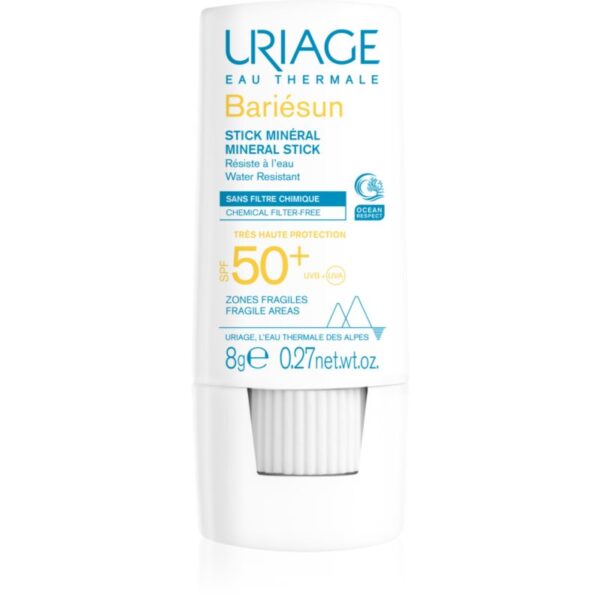 Uriage Bariésun Mineral Stick SPF 50+ baton de protecție minerală pe zonele sensibile SPF 50+ 8 g-ro