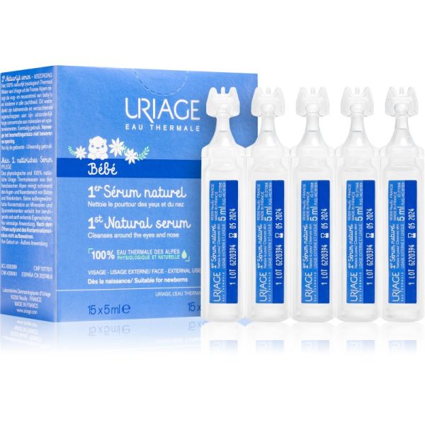 Uriage Bébé 1st Natural Serum ser pentru calmarea ochilor si a mucoasei nazale 15x5 ml-ro