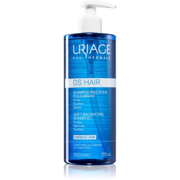 Uriage DS HAIR Soft Balancing Shampoo sampon pentru curatare pentru piele sensibila 500 ml-Țena