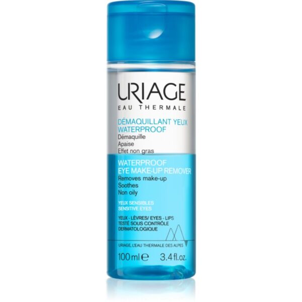 Uriage Eau Thermale Waterproof Eye Make-up Remover demachiant pentru machiajul rezistent la apa pentru ochi sensibili 100 ml-Țena