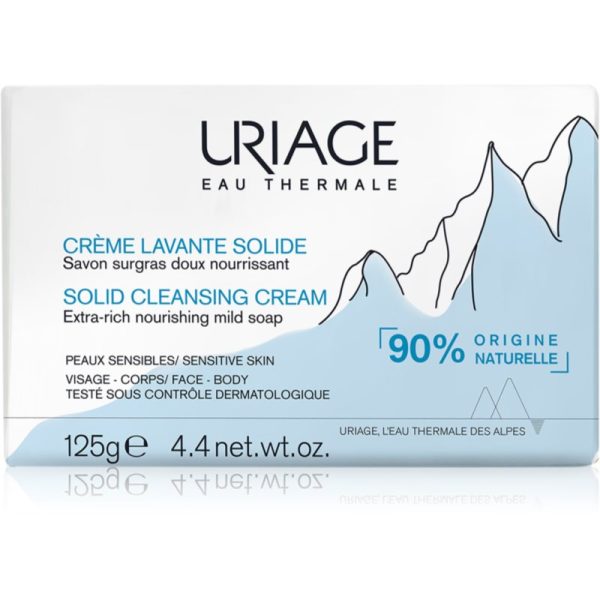 Uriage Hygiène Solid Cleansing Cream crema demachianta delicata cu apa termala z francouzských Alp 125 g-Țena