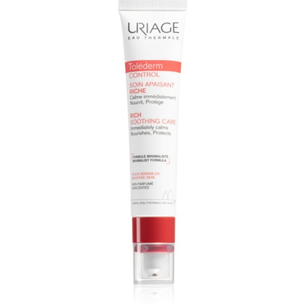Uriage Toléderm Control Rich Soothing Care crema calmanta hrănitoare pentru piele sensibila si intoleranta 40 ml-Țena