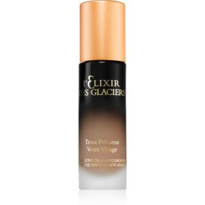 Valmont l' Elixir Des Glaciers Teint Précieux fond de ten cu acoperire ridicată pentru netezirea pielii si inchiderea porilor culoare Amber Beige in F-Țena